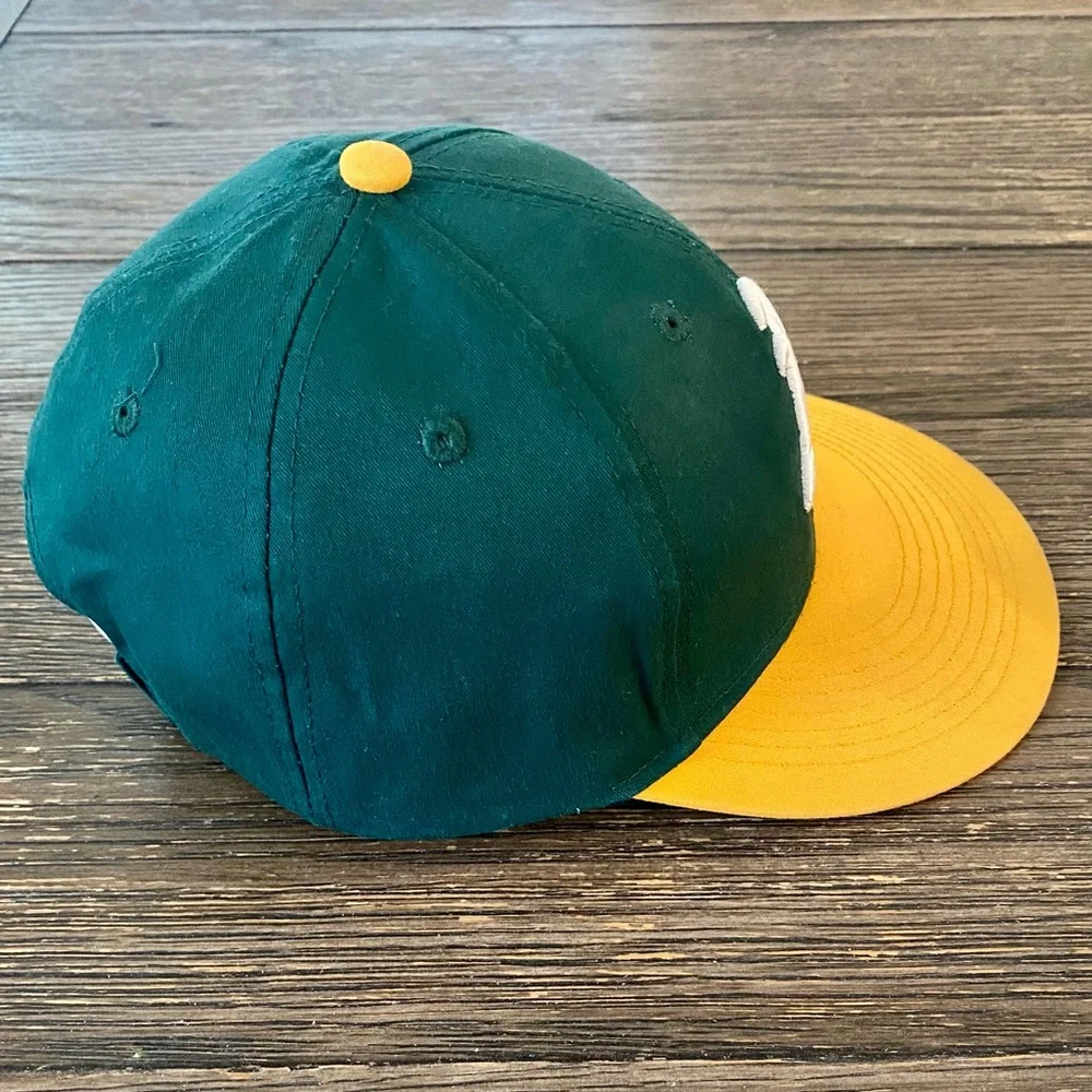 Oakland A’s Youth Hat Adjustable Green Gold Yellow Baseball Cap Team MLB EUC